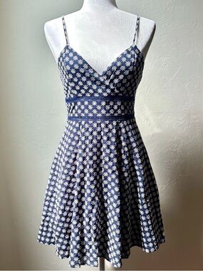 Trixxi Navy Floral Mini Sundress Size Small